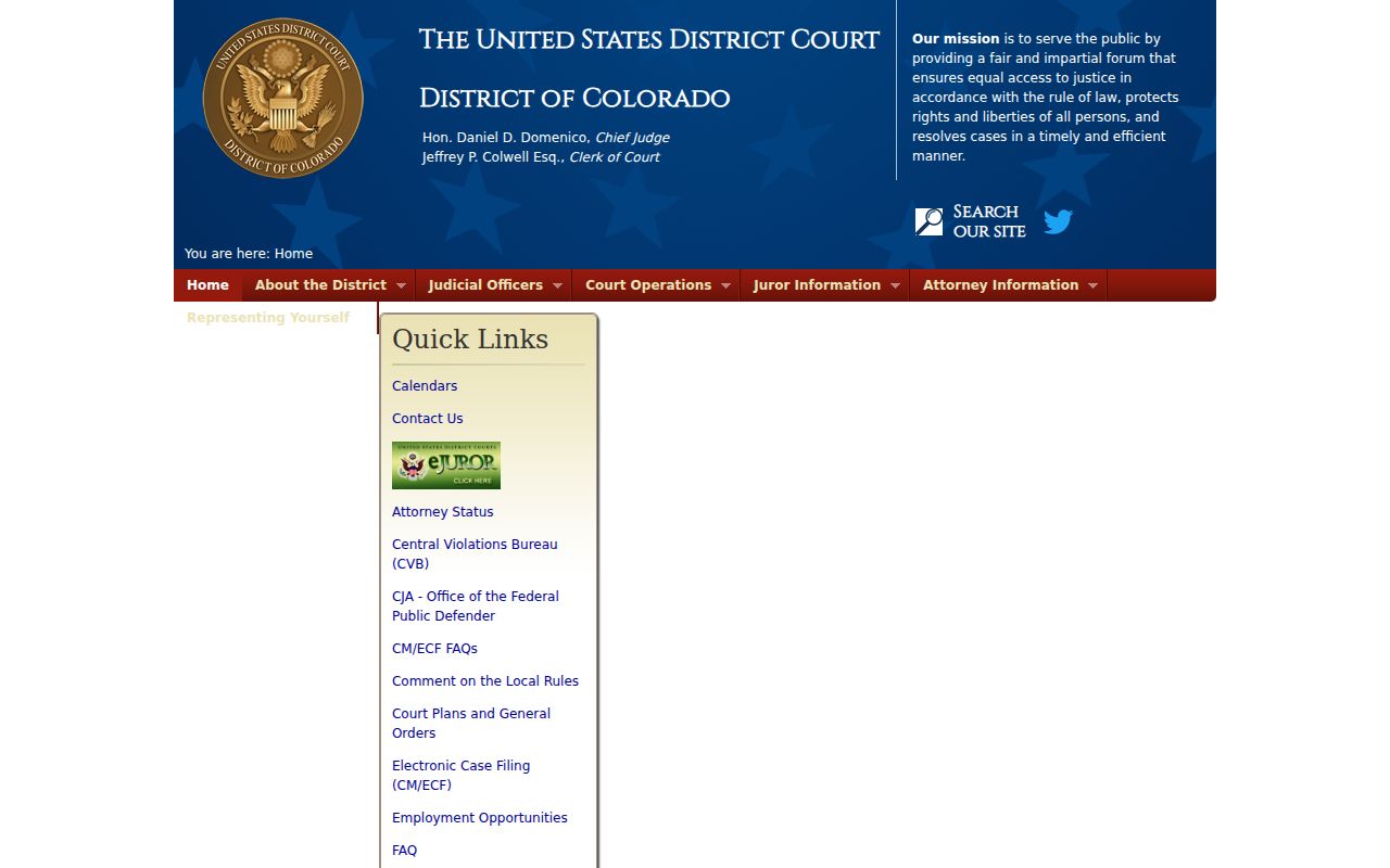District of Colorado source for a federal Bent County criminal court case