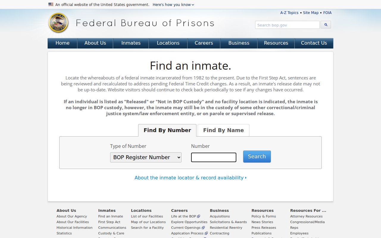 Federal inmate locator fields related to Bent County criminal court cases