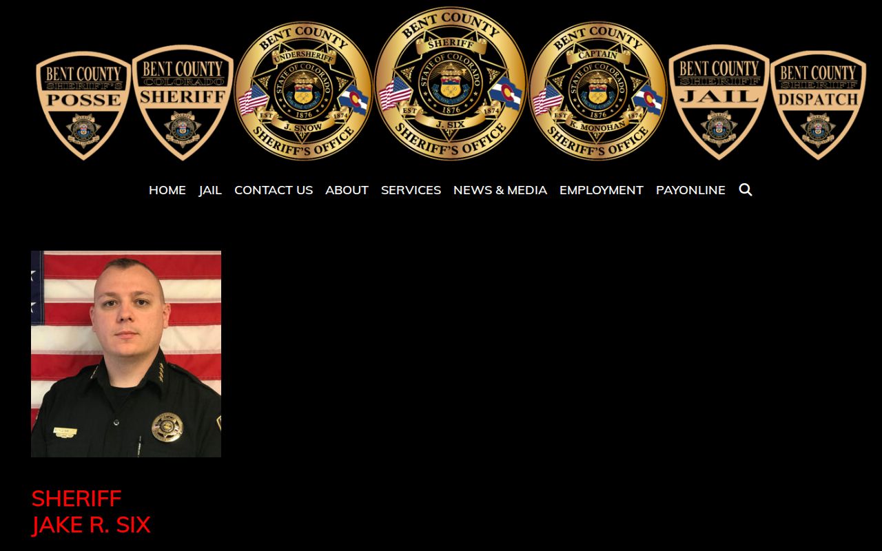 Official Bent County Sheriff home page and service navigation